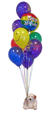  zmir Karyaka anneler gn iek yolla  Sevdiklerinize 17 adet uan balon demeti yollayin.